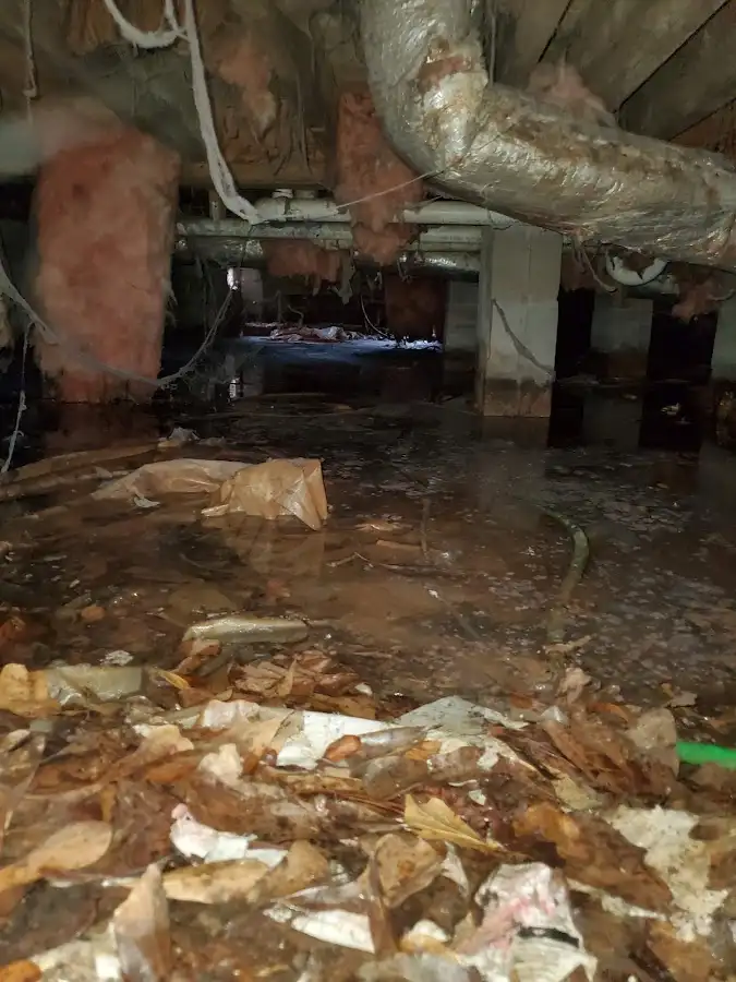 Crawl space flood assessment for Commercial Water Damage Restoration in Ballenger Creek